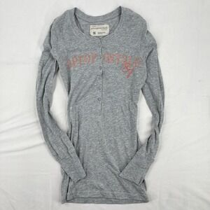 VTG Y2K Aeropostale Long Sleeve Henley Shirt Button Medium Bella Elena Preppy